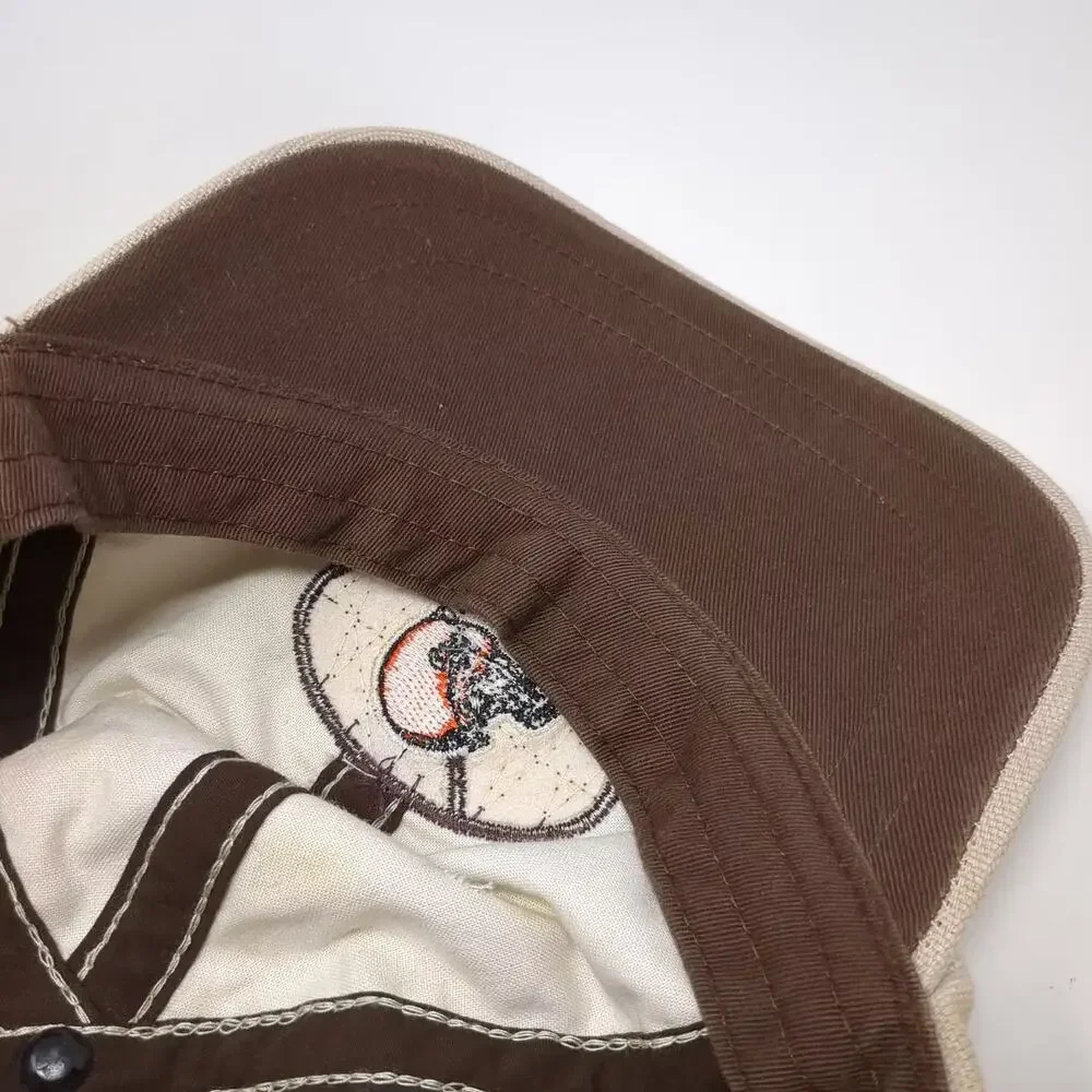 Cleveland Browns NFL Beige Brown Baseball Cap One Size Logo Strapback Hat